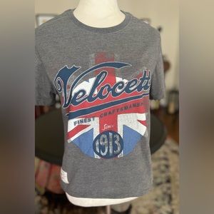 Velocette Motorcycles tshirt, unisex size SM, hemmed for women